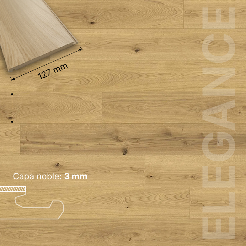 ROBLE FLOTANTE HDF - 14/3 - PREMIUM 127
